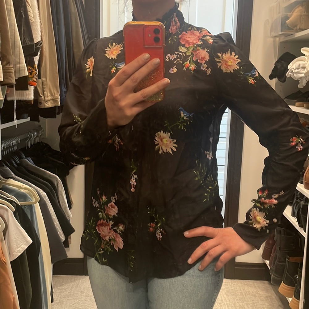 Joie Silk Blouse - Medium - Sheer